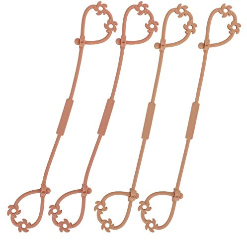 LOVE DEPOT Cup Catcher, Spielzeug Sicherheitsgurte Trinkbecher Halteriemen für Kinderwagen Hochstuhl Autositz, aus Lebensmittelqualität Silikon, BPA-frei, 2er-Pack (Muted x2 + Apricot x2)