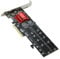 RIITOP Dual M.2 NVMe SSD auf PCIe Express 3.1 x8 x16 Kartenadapter, Unterstützung M-Key M.2 NVMe SSD 22110/2280/2260/2242/2230