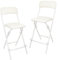 Amazon Basics Sgabello pieghevole con poggiapiedi, portata 136,1 kg, altezza 61 cm, confezione da 2, Bianco