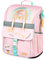 Baagl Schulranzen Mädchen für 1. Klasse - Ergonomische Schultasche für Kinder - Schulrucksack mit Brustgurt - Grundschule Ranzen Tornister (Regenbogen Rosa)