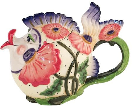 Exquisite Handbemalte Tiermotiv-Teekanne: Genuss in Stil (küssender Frosch)