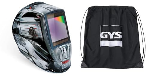 GYS Casque de Soudeur Alien XXL Masque de Soudure Mixte, Gris/Noir, Taille Unique, réglable & Housse de Protection pour Masque - Noir