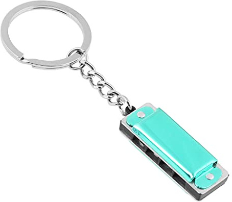 Mini Mundharmonika Schlüsselanhänger Spezial 8 Töne 4 Löcher Mundharmonika Schlüsselanhänger Harmonie Schlüsselanhänger Tasche Anhänger Musik Spielzeug