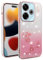 ILING Ragazza Cover per Xiaomi Redmi 13 4G / Xiaomi Poco M6 4G, Colorato Custodia con Elegante Pattern di Rose, Brillantini Strass, Ultrasottile Morbido Silicone TPU Bumper Antiurto Case (Rosa)