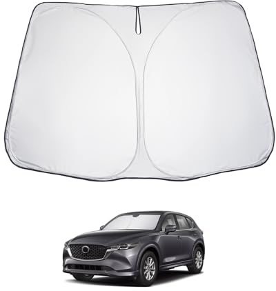 LUWU Parasol Coche Compatible con Mazda CX5 CX-5 KF 2018-2025 2026 Plegable Protección Solar para Parabrisas con Protección Solar y Aislamiento Térmico Protección UV CX5 Accesorios