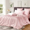 Bambou Housse de Couette 220x240 Rose Parure de lit 220x240 Adulte 2 Personnes Cool Tencel Lyocell Linge de lit Soie Lisse Soyeux Brillant Deluxe Housse de Couette Naturel Bambou avec Fermeture Éclair