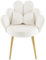 Bonnlo Fauteuil, Chaise Coiffeuse, Fauteuil Relax, Chaise de Bureau Ergonomique, pour Salon, Bureau, Chambre, en Velours, Rose, 69x45x83cm (Blanc)