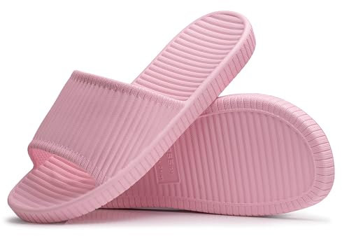 Lily Zone Sliders Women, Women's Shower Slipper, Non-slip Bathroom Shower Shoes Beach Flip Flops Pool Slides Quick Drying Indoor Outdoor Summer Sandal for Women