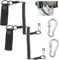 Tactical Lanyard Set, Inklusive 2 Elastische Spiralseile, 2 Karabinerhaken, Robust und Langlebig, Breites Einsatzspektrum, Geeignet für Outdoor, Camping, Jagd, Überleben (Schwarz)