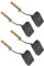 Briny River 4Pcs Quick Angle Grinders Carbon Brush Replacement Part 316055200 Compatible with Metabo W9-115 Quick and WP9-125 Quick(15.4x10x4.9mm)