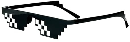 Bliceon Coole Brille, Thug Life Sonnenbrille, Pixel Brille für Partys und Dress Up, Mosaik Sonnenbrille Erwachsene und Kinder, Zubehör für Feiern und Partys