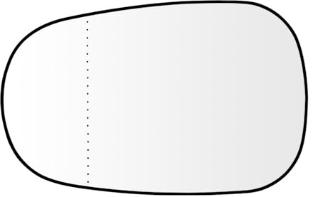SENZEAL Verre de Rétroviseur Remplacement pour Renault Clio 1994-2005 Megane 1996-2003 Scenic 1996-2003 Chauffant Retroviseur Extérieur (Gauche)