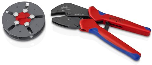 KNIPEX MultiCrimp Crimpzange mit Wechselmagazin, 97 33 LE | leer mit Mehrkomponenten-Hüllen 250 mm