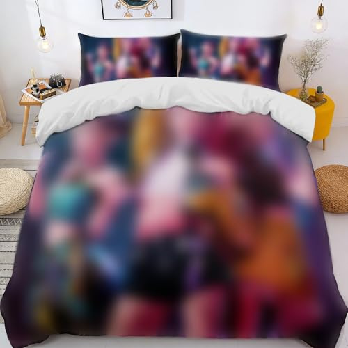 dellyy Kp Bettwäsche Set 130x200 cm, 3 Teiliges Bettwäsche Set aus Mikrofaser mit 2 Kissenbezügen, Weich & Atmungsaktiv, mit Reißverschluss für Jungen Mädchen (C)