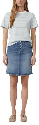 s.Oliver Kurzer Jeansrock mit Knopfdetail