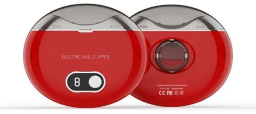 BODYA USB Rechargeable Electric Nail Clippers and Toenail Cutter for Adults and Elderly with Type-C Charging Cable and Cleaning Brush (red)