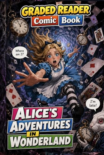 Alice's Adventures in Wonderland: Adult Beginner ESL Visual Comic Reader — A1-A2 CEFR Self-Study Graded Reader: A Graded Reader for Adult Learners ... Self-Paced Reading Practice. (Comic Book.)