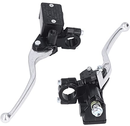 VBESTLIFE Leviers de Pompe d'embrayage de Frein en Alliage d'aluminium 7/8 Po Universels, Maître-cylindre Hydraulique avec Levier Réglable pour Scooter Cruiser Ensemble Gauche Droite 2 Pièces