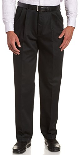 Haggar Herren-Hose für Arbeit bis Wochenende, versteckte erweiterbare Taille, Klassische Passform, Plissierte Vorderseite