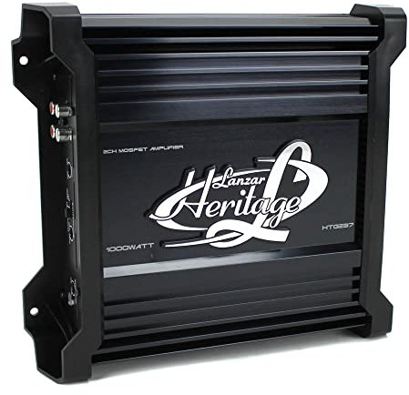 Lanzar HTG237 - Amplificatore a 2 canali, tecnologia MOSFET, colore: nero, 1.000 W