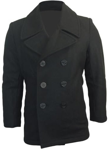 Caban Marine US en Laine Noir Mil-Tec