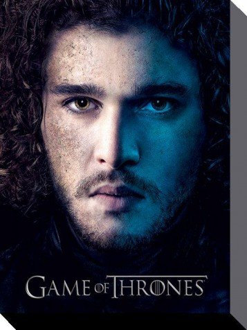 1art1 Game of Thrones Poster 3. Staffel, Jon Snow Bilder Leinwand-Bild Auf Keilrahmen | XXL-Wandbild Poster Kunstdruck Als Leinwandbild 80x60 cm