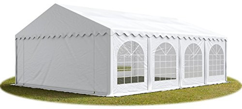 6x8 mTendone per Feste Premium PVC Bianco 100% Impermeabile Gazebo da Giardino Tendone da Esterno Tenda Party