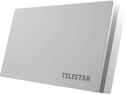 Telestar DIGIFLAT 1 Single Sat Flachantenne für 1 Teilnehmer (LNB: 0,2dB, Satellitenschüssel, Fenster-Wand/Masthalterung, Kompass, Montagewerkzeug) weiß 5109470