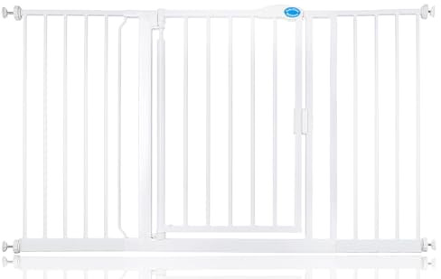 Bettacare Auto Close Stair Gate, 139.8cm - 146.8cm, White, Pressure Fit Safety Gate, Baby Gate, Safety Barrier for Doors Hallways and Spaces, Easy Installation