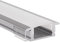 Alumino | LED Aluminiumprofil Eloxiert | 150 cm | Einbauprofil | Opale Abdeckung | für 12 mm LED-Streifen | Rhein