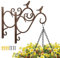 Lewondr Support Plante Mural Balcon, Lot de 2 Rétro Européen Forme d'Oiseau, Crochet de Suspension en Fer Forgé, pour lanternes à paniers avec Vis, Décor Extérieur pour Balcon de Jardin