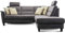 Cavadore Schlafsofa Palera mit Federkern / L-Form Sofa mit Bettfunktion / 236 x 89 x 212 / Büffellederoptik Dunkelgrau