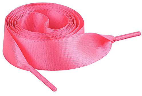 Jamron Plano Seda Satín Cinta Cordones de los Zapatos 2CM Ancho para Zapatillas Bailarinas Pumps P13 Durazno 60 CM