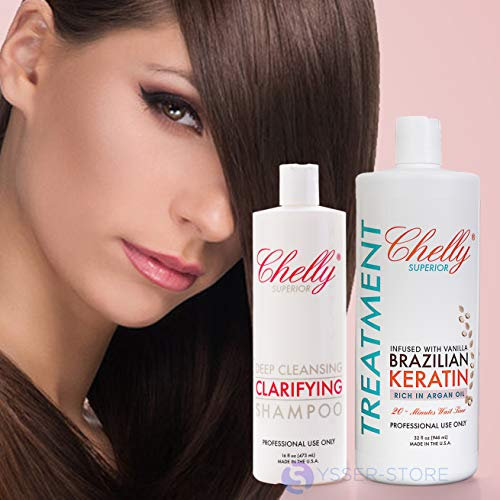 Superior Brazilian Keratin (Vanilla) 950 ml & Clarifying Shampoo 470 ml COMBO