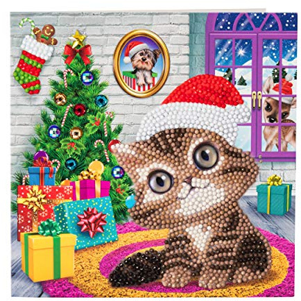Crystal Art Cozy Kitten: Animal Club International Crystal Art Card Kit 18 x 18 cm