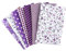 Martin Kench Stoffpaket Baumwollstoff Meterware, 7 Stück je 50 cm x 50 cm Stoffbündel für Patchwork, Stoffe zum Nähen Stoffe Paket Stoffreste DIY (Violett)