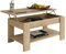 duehome | Mesa de Centro elevable, mesita de salón Comedor, Acabado en Cambria, Modelo Agueda, Medidas: 90 cm (Largo) x 50 cm (Ancho) x 45,5/57,5 cm (Alto)