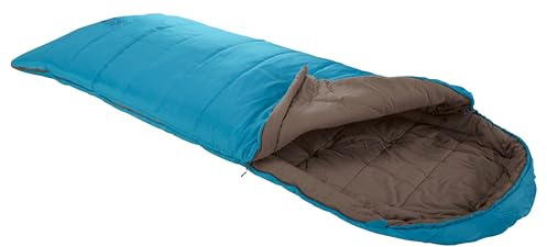 GRAND CANYON Schlafsack Utah 205 Deckenschlafsack – Komfortabler Schlafsack mit Organic Cotton Innenfutter, großer Kapuze und Rundum-Reißverschluss für Camping und Reisen Caneel Bay, Einheitsgrösse