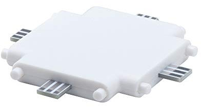 Paulmann 99966 éclairage de Meubles Clever connecteur en X Border 12 V Placard Blanc dépoli éclair. Armoire Plastique Lampe de Cuisine, Matière, X-Connector