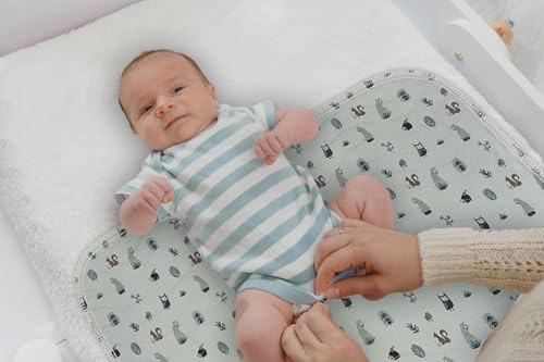 kleine Inkontinenzunterlage, Auflage, bunt ca. 70x35cm, für Babybetten, Kinderbetten, Matratzenauflage, Pflege, von Castejo, waschbar, Matratzenschutz, Wickelauflage CA3311 bunt(2)