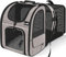 pecute Haustier Expansions Rucksüke für Hund und Katzen mit Front Opening-Mesh Fenstertaschen, Tragbare und Erweiterbare Ourdoor Faltbarer Raum Tragetasche,Leichtes Khaki(maximale Last 6kg)