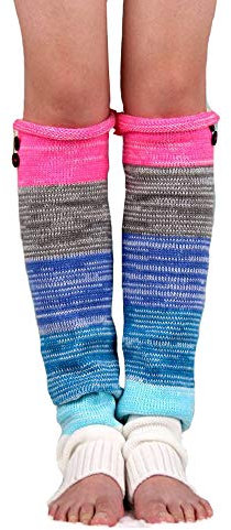 YEKEYI Damen Winter lange Beinstulpen gestrickt warme Stulpen lange Stiefelstulpen Socken