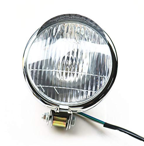 5,5 Chrom Motorrad Front High/Low Scheinwerfer Scheinwerfer Lampe Für Cruiser Chopper Cafe Racer Old School Custom