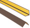 ProfiPVC Perfil angular de PVC 25x25mm, 100cm - ángulo pvc, autoadhesivo listón de plástico, protección de esquinas y bordes, esquina de gomma para cantos - cantonera protector, Marrón
