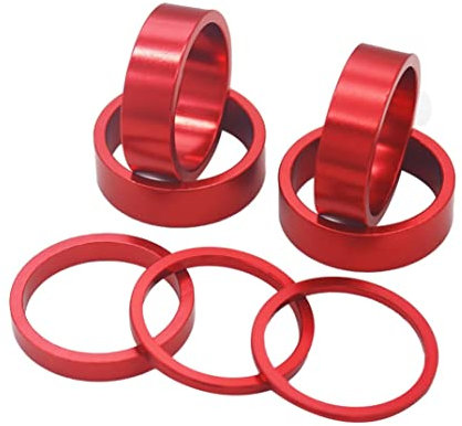 PLATT Fahrrad Ahead Vorbau Spacer 1/8 Aluminium MTB Rennrad Distanzscheiben Headset Spacer 2mm/3mm/5mm/4x10mm(7PCS)