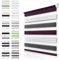 Doppelrollo Klemmfix ohne Bohren Weiß-Anthrazit-Lila B65 x H130cm(Stoffbreite 60cm) Duo Rollos für Fenster ohne Bohren Klemmrollo Zebrarollo Seitenzugrollo mit Kindersicherung Fenster Rollos für innen
