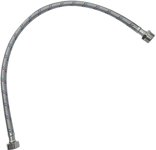 AERZETIX - C51080 - Flexible d'alimentation 1000mm 1/2'' mâle/femelle - tuyau de raccordement flexible - raccord flexible pour robinetterie/mitigeur/salle de bain/cuisine/cumulus