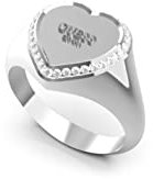 GUESS Ring Herz Fine Heart Silber JUBR01430JWRH52/JUBR01430JWRH54/JUBR01430JWRH56, Einheitsgröße, Metall, Kein Edelstein
