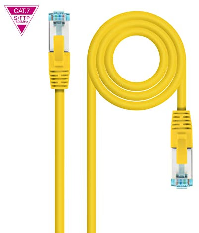 Nanocable 10.20.1700-Y - Cable de Red Cat.7 600MHZ LSZH SFTP PIMF AWG26, Amarillo, 0.5 m