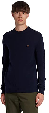 Farah Mens Jumper Long Sleeve Cotton True Navy XL